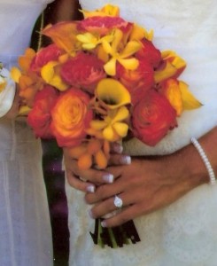 The bouquet on her wedding day!