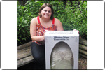 woman with white wedding gown preserved in keepsake box