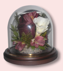roses floral preservation table dome